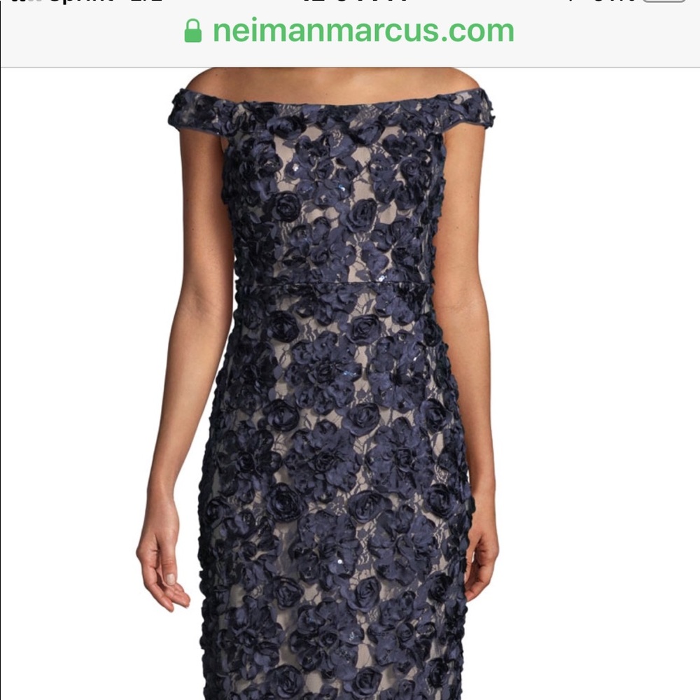 Aidan Mattox Navy Blue Gown size 2 NWT
